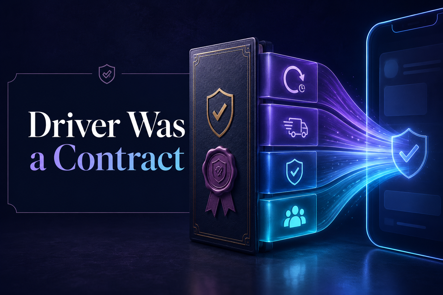 Cover image for Driver Was a Contract, Not Just a UI Stream showing layered UI guarantees flowing safely into iOS screens